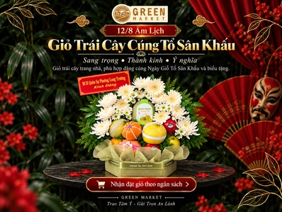 Giỏ trái cây dâng Giỗ Tổ nghề Sân khấu